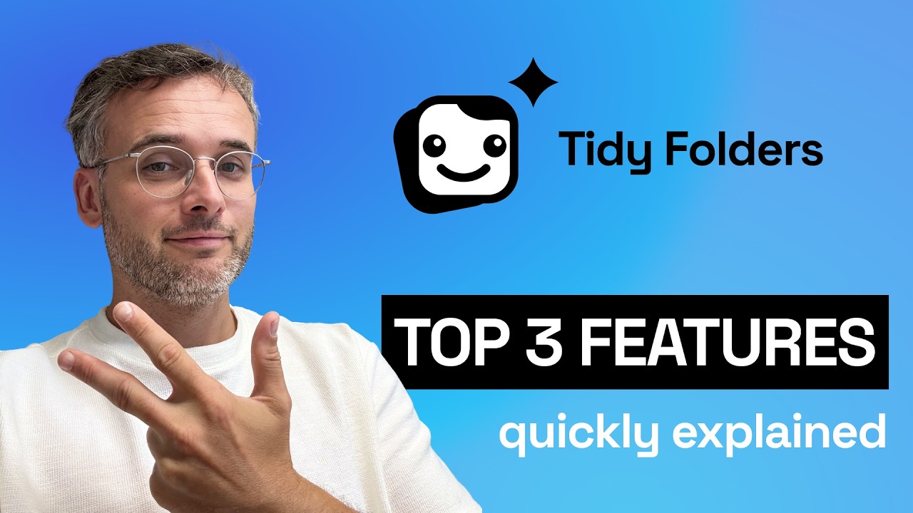 Video-Vorschau: die Top-3-Features von Tidy Folders, der Erweiterung hinter Gemini Ordnern, gezeigt in der ChatGPT-Oberfläche